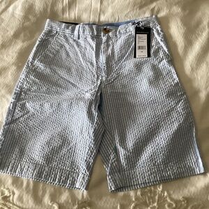 Vineyard vines boys nwt breaker chino style seer sucker blue stripe short size14